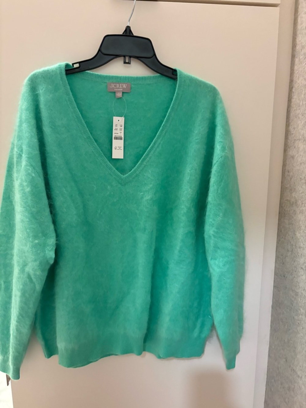 J. Crew Brushed Relaxed Cashmere Sweater. Size Large. New with tags.